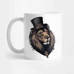 Lion wearing top hat Mug